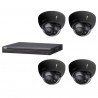 Dahua set 4-kanaals IP NVR + 4 x 4MP IP dome 2.7-13.5mm camera IP67 zwart