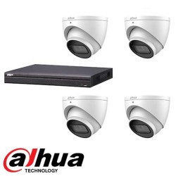 Dahua set 4-kanaals IP NVR + 4 x 4MP IP eyeball 2.7-13.5mm camera IP67