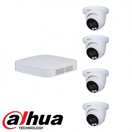 Dahua set 4-kanaals IP NVR + 4 x 4MP IP TIOC camera IP67