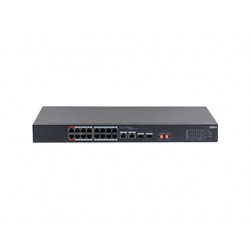 Dahua DH-S3218-16ET-135 18-poorts Unmanaged Desktop Switch met 16-poorts PoE, 2 × RJ-45 10/100/1000 Mbp